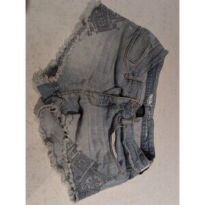 Mossimo High Rise Super Stretch Denim Cutoff Shorts Women’s 8/29 Embroidery